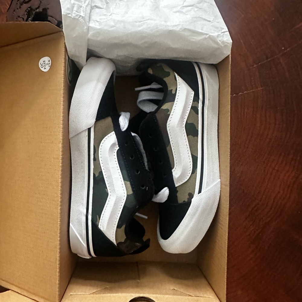 Vans Kids Camouflage Sneakers - Black and White